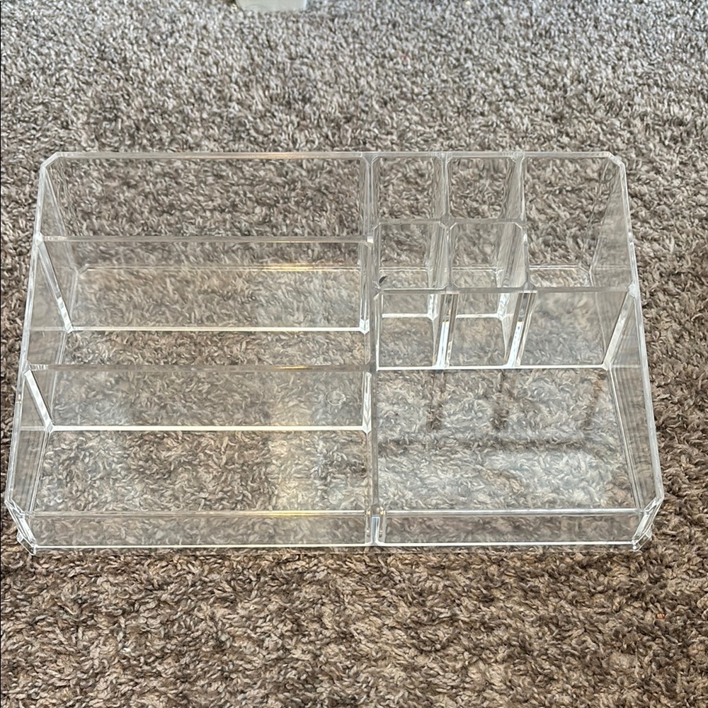 White Makeup Organizer with Multiple Compartments